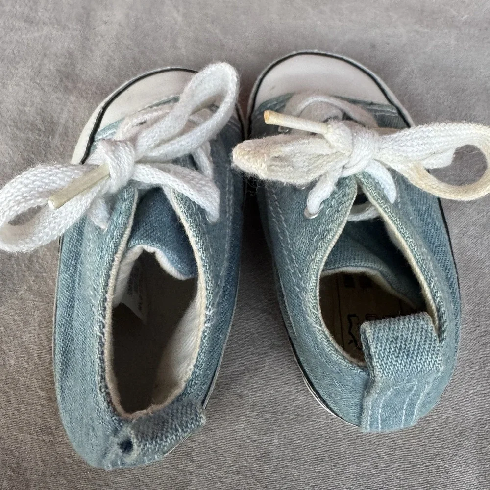 Size 3c‎ - Converse Baby Crib Shoes Denim White